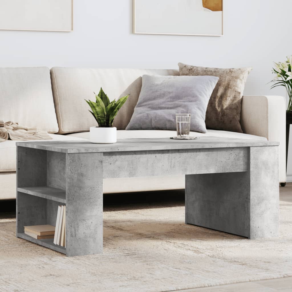 Modern Wooden Living Room Coffee Table With Open Storage Shelves Wood Tables