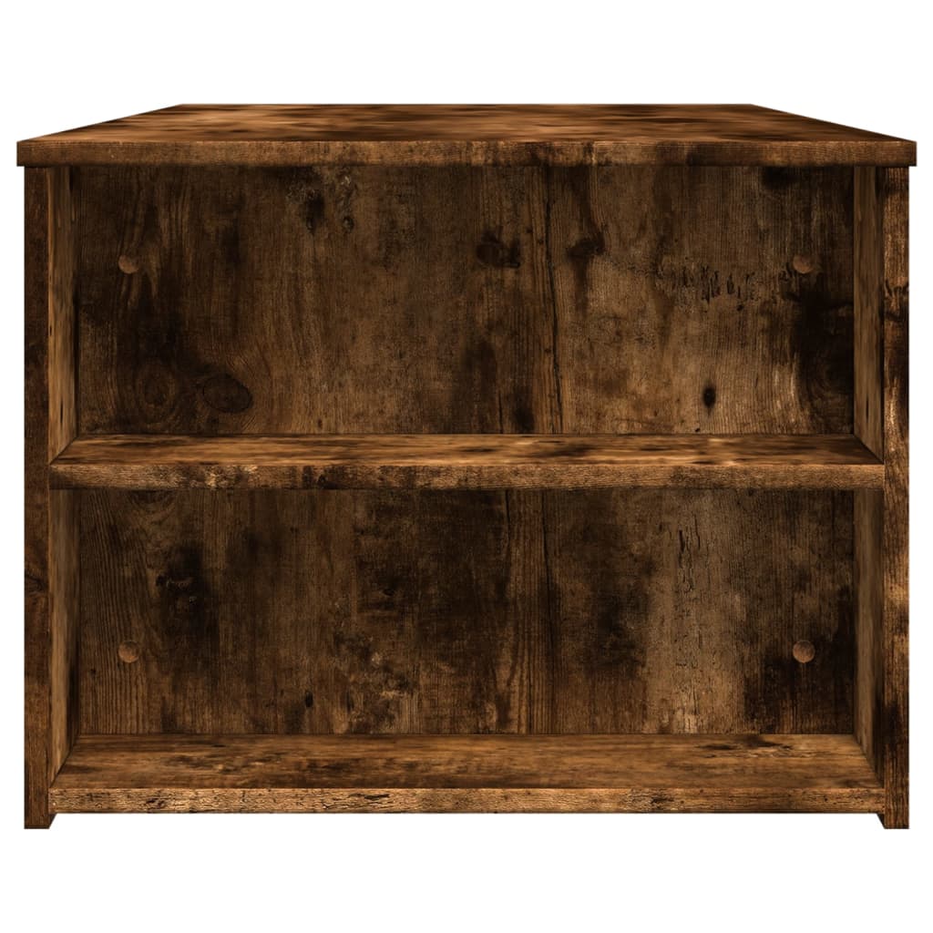 Modern Wooden Living Room Coffee Table With Open Storage Shelves Wood Tables
