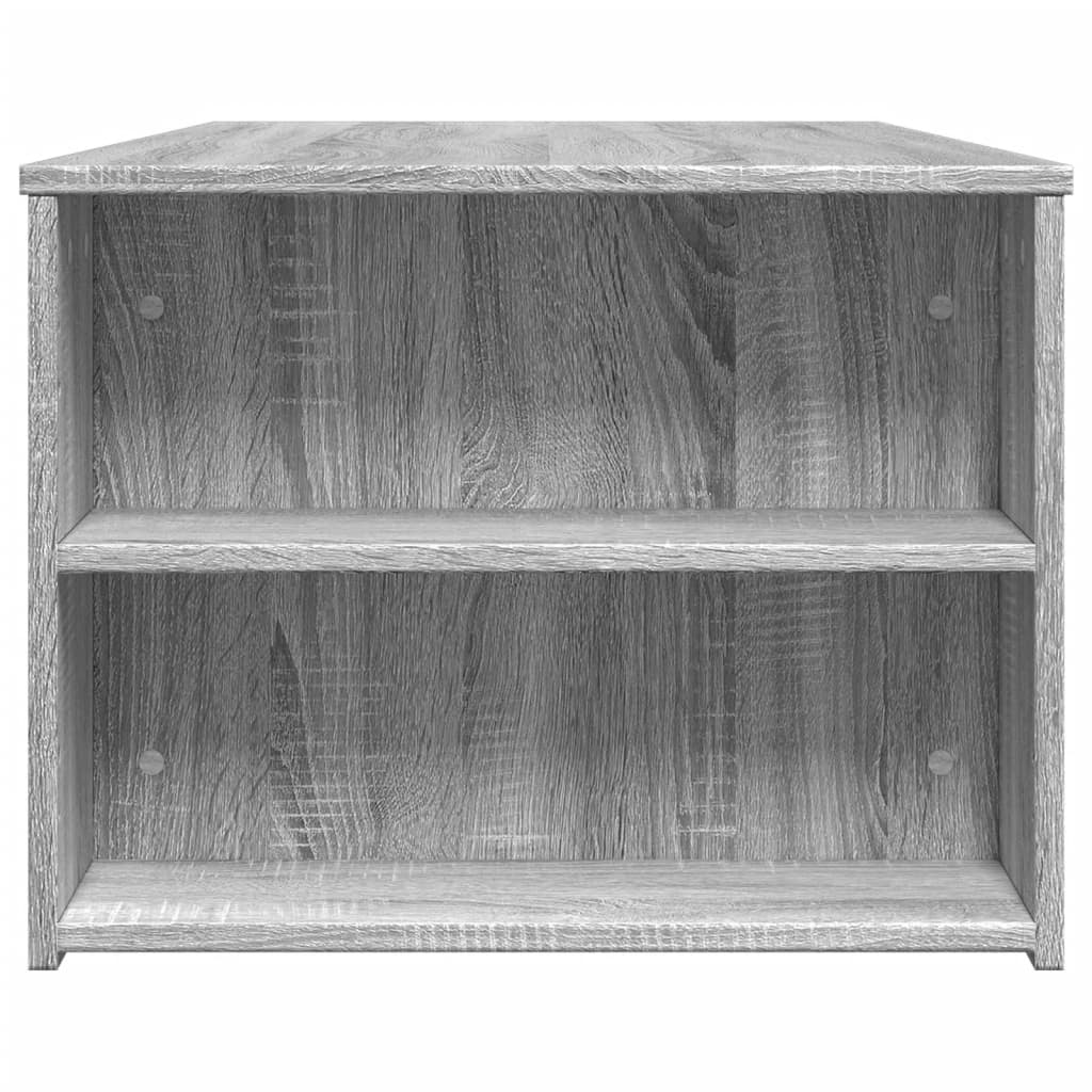 Modern Wooden Living Room Coffee Table With Open Storage Shelves Wood Tables
