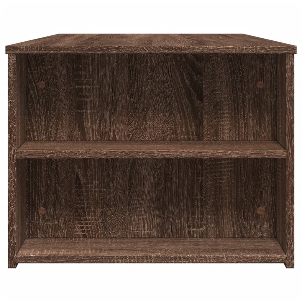 Modern Wooden Living Room Coffee Table With Open Storage Shelves Wood Tables