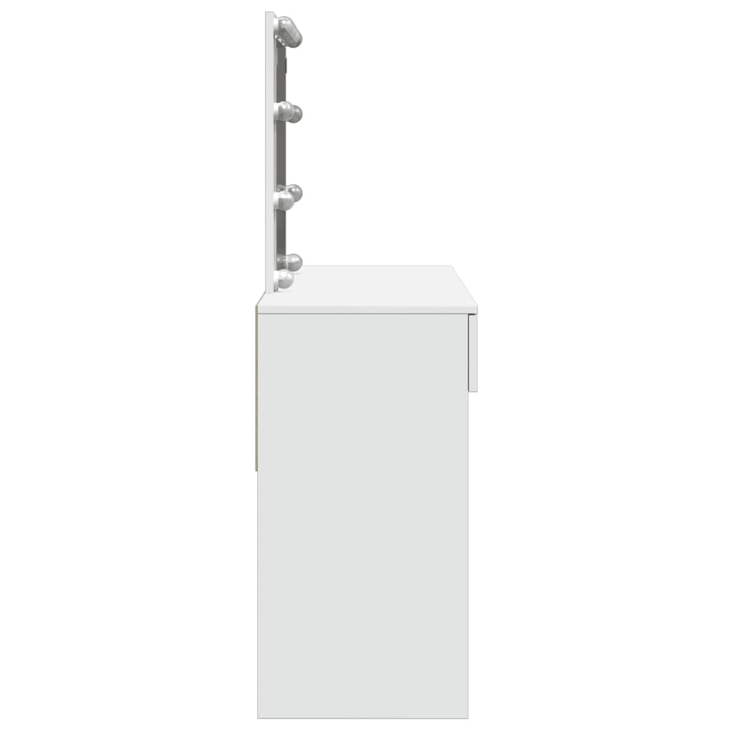 Dressing Table with LED White 100x40x130 cm