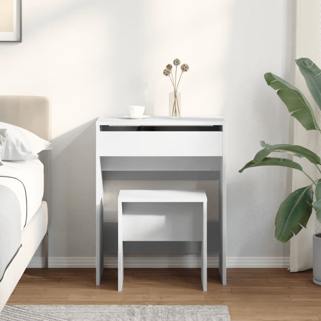 Modern Wooden Dressing Table Makeup Vanity Table With Lift Up Mirror Storage