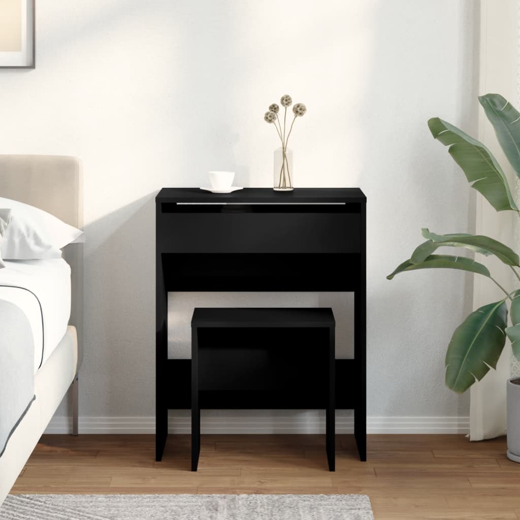 Modern Wooden Dressing Table Makeup Vanity Table With Lift Up Mirror Storage