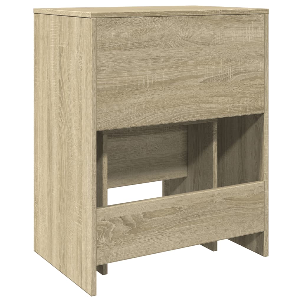 Modern Wooden Dressing Table Makeup Vanity Table With Lift Up Mirror Storage