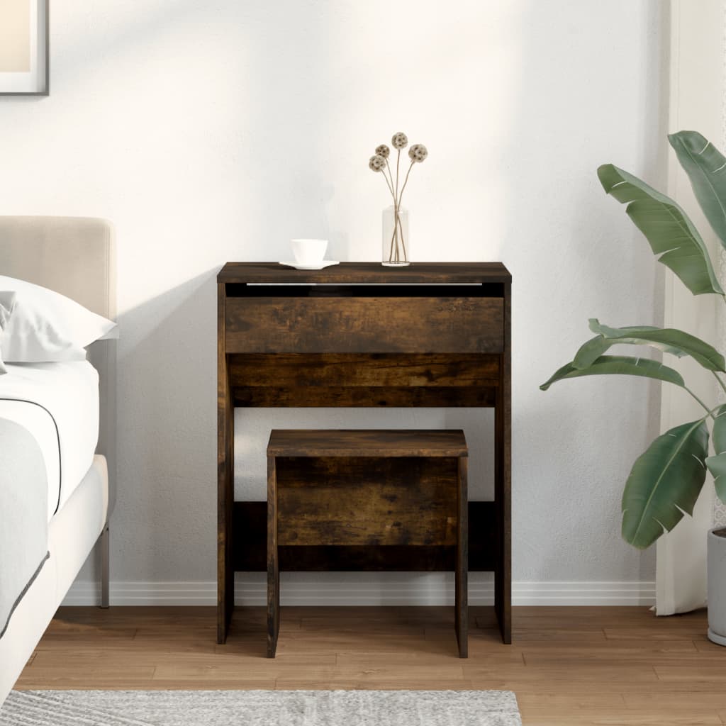 Modern Wooden Dressing Table Makeup Vanity Table With Lift Up Mirror Storage