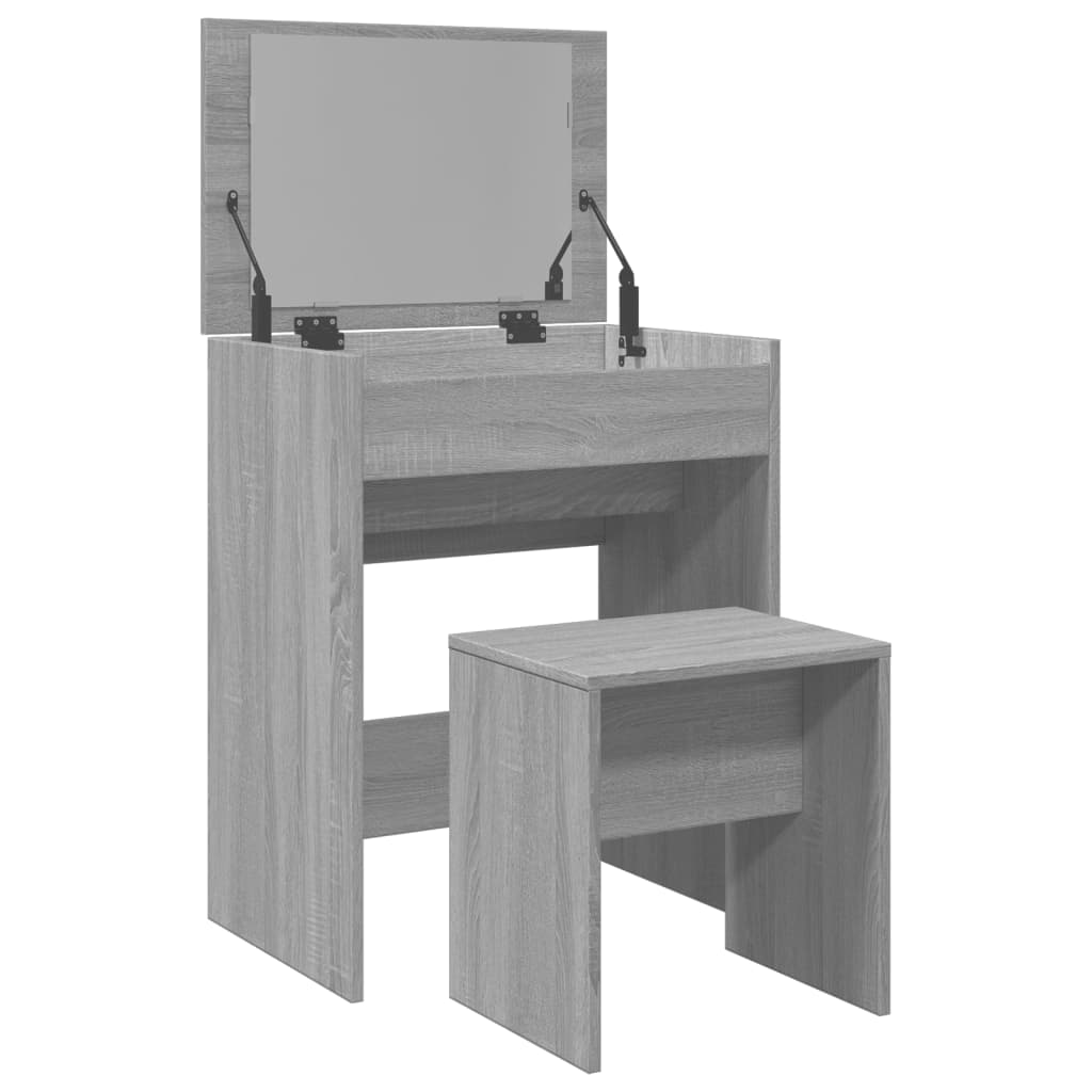 Modern Wooden Dressing Table Makeup Vanity Table With Lift Up Mirror Storage