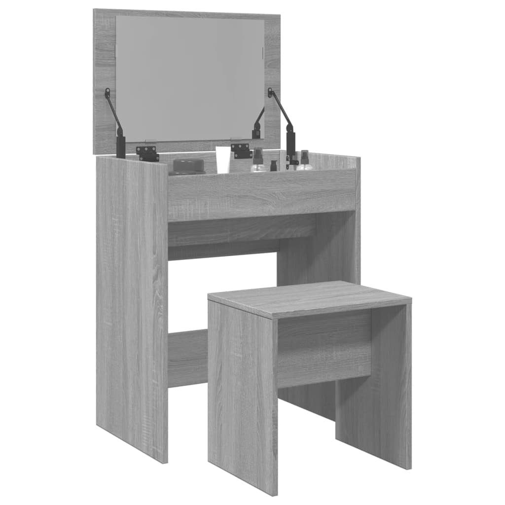 Modern Wooden Dressing Table Makeup Vanity Table With Lift Up Mirror Storage