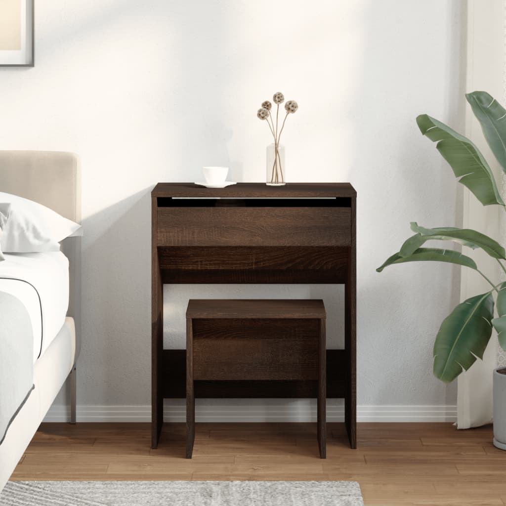 Modern Wooden Dressing Table Makeup Vanity Table With Lift Up Mirror Storage