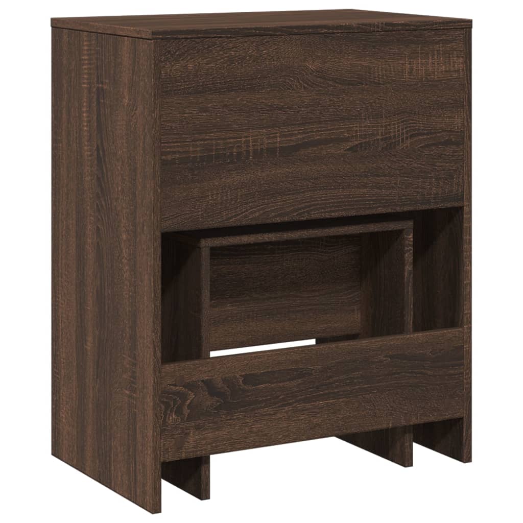 Modern Wooden Dressing Table Makeup Vanity Table With Lift Up Mirror Storage