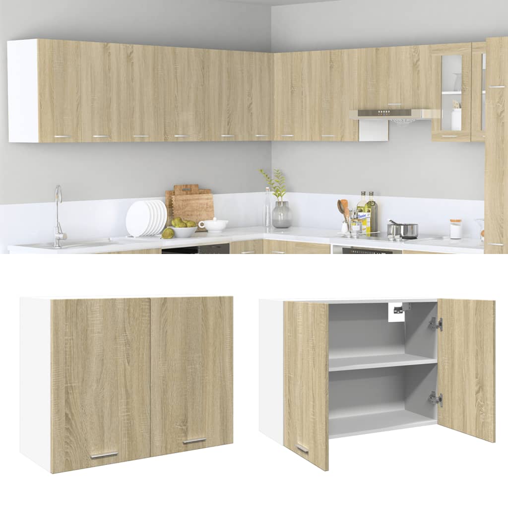 Modern Wooden Wall Mounted 2 Door Kitchen Storage Cabinet Unit