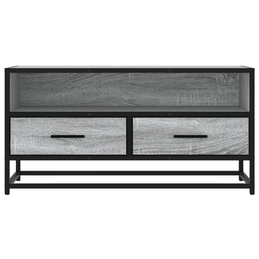 Industrial Wooden 31 Inch TV Tele Stand Unit Cabinet With Storage Drawers Shelf