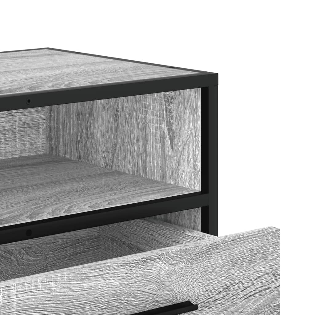 Industrial Wooden 31 Inch TV Tele Stand Unit Cabinet With Storage Drawers Shelf