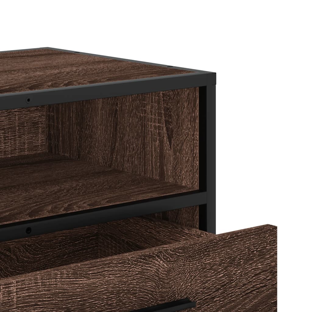Industrial Wooden 31 Inch TV Tele Stand Unit Cabinet With Storage Drawers Shelf