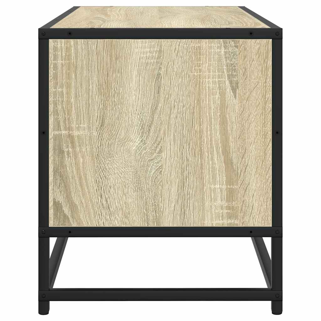 TV Cabinet Sonoma Oak 100x34.5x40 cm Engineered Wood and Metal