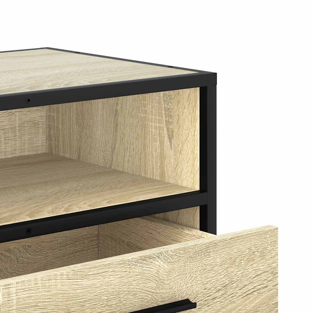 TV Cabinet Sonoma Oak 100x34.5x40 cm Engineered Wood and Metal