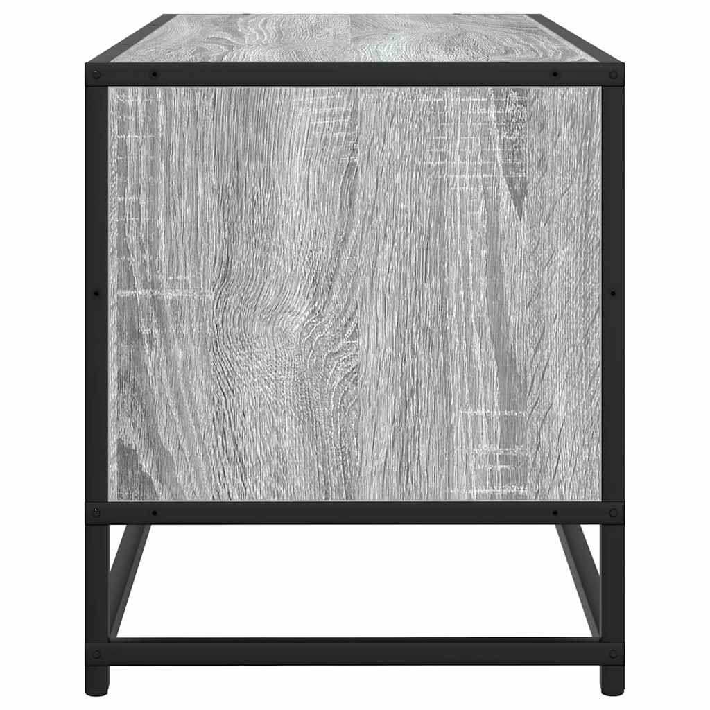 TV Cabinet Grey Sonoma 100x34.5x40 cm Engineered Wood and Metal