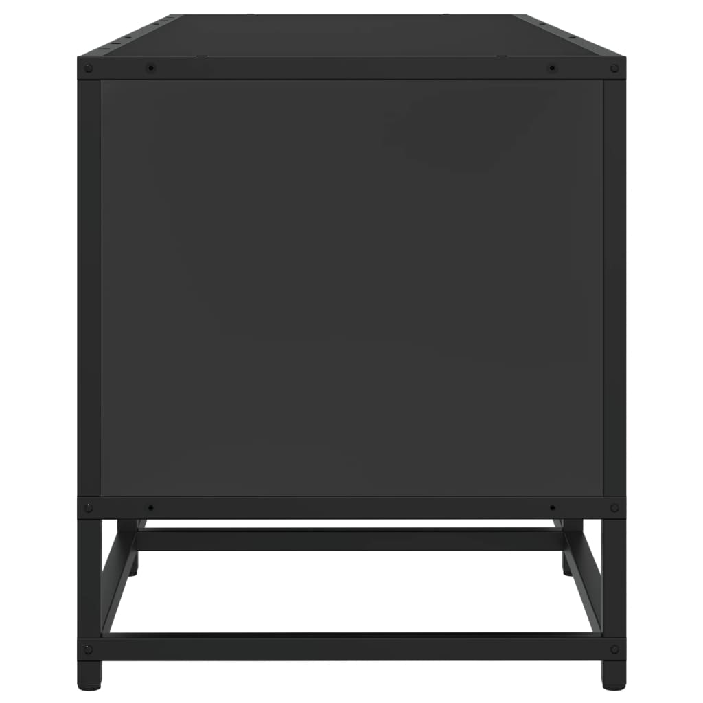Industrial Wooden 40 Inch TV Tele Stand Unit Cabinet With 2 Doors & Open Storage