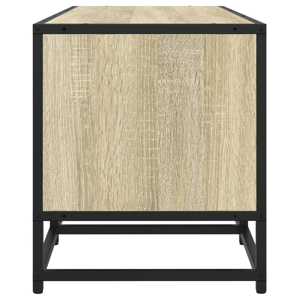 Industrial Wooden 40 Inch TV Tele Stand Unit Cabinet With 2 Doors & Open Storage