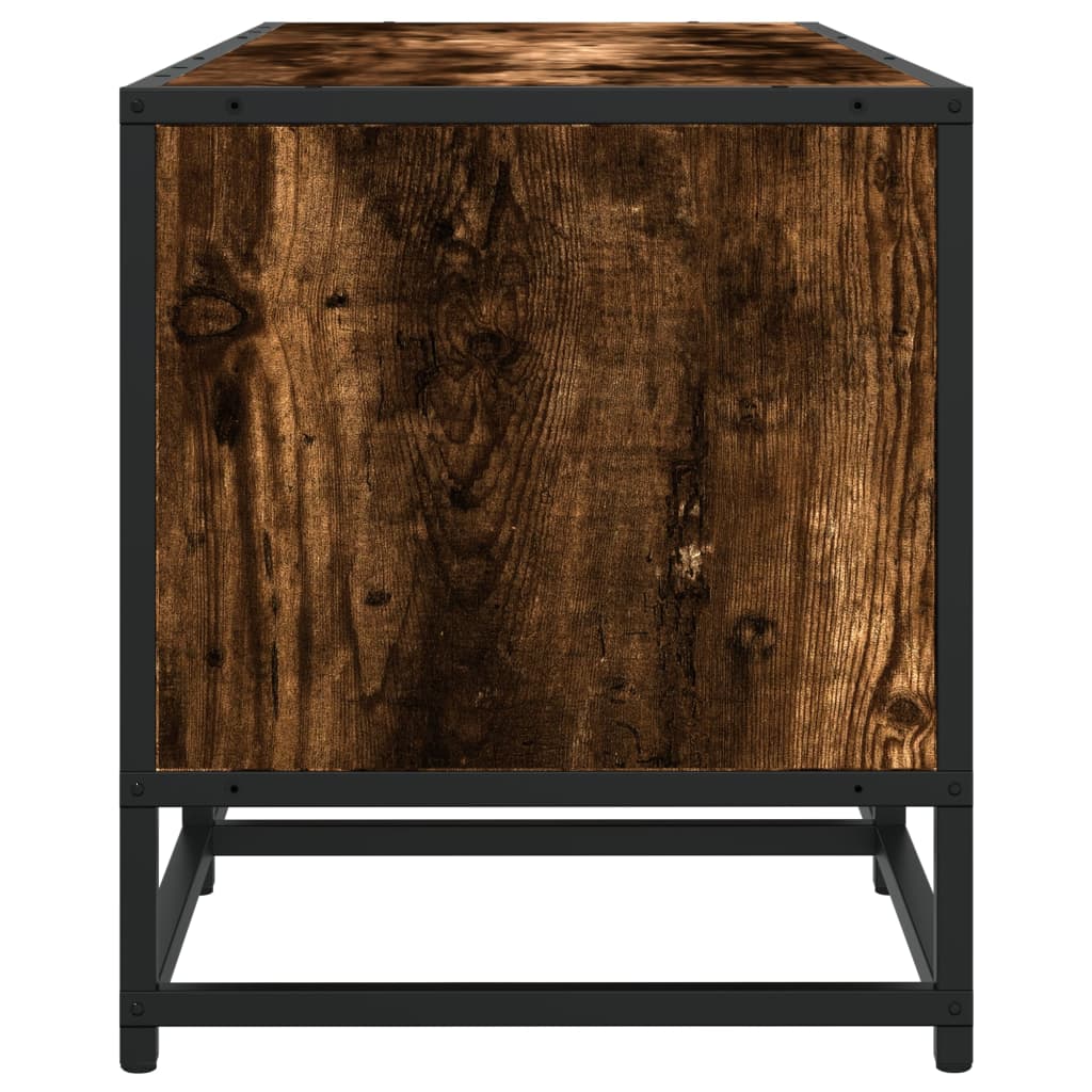 Industrial Wooden 40 Inch TV Tele Stand Unit Cabinet With 2 Doors & Open Storage