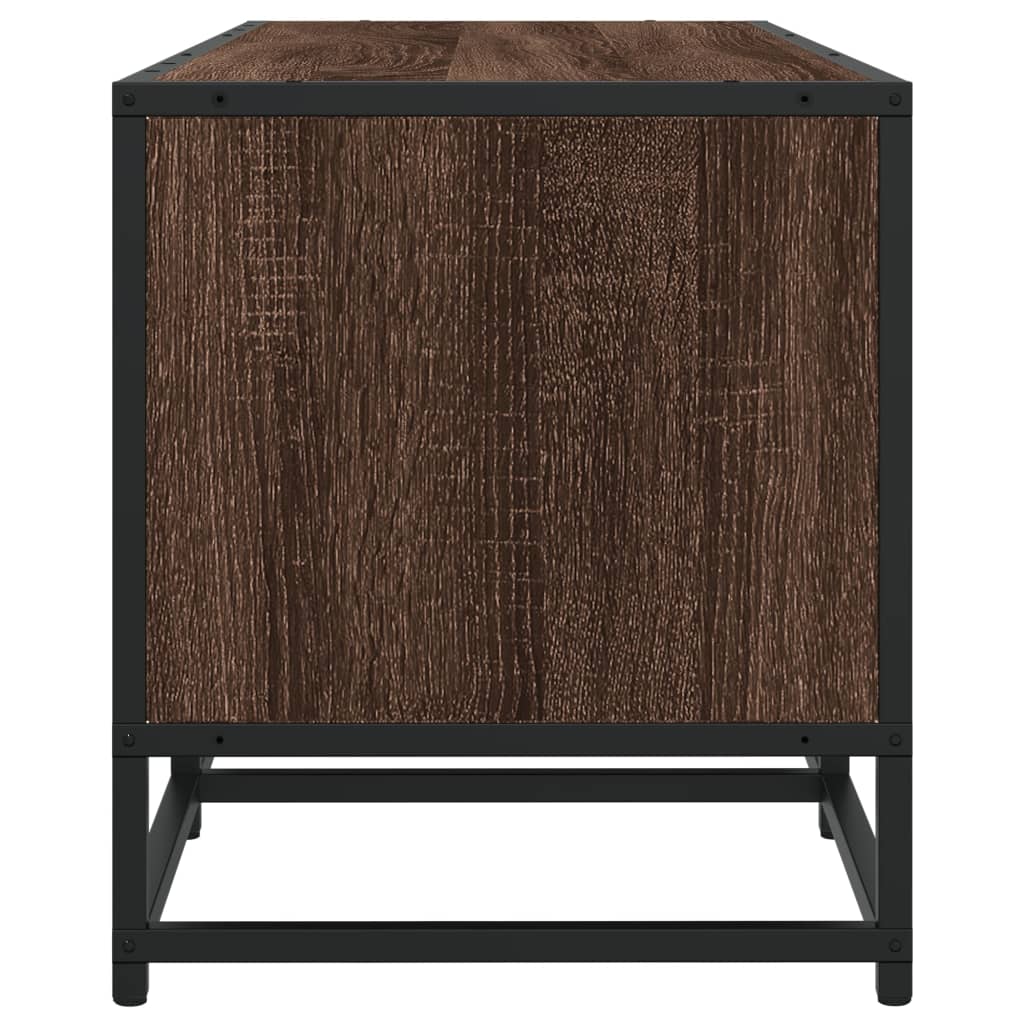 Industrial Wooden 40 Inch TV Tele Stand Unit Cabinet With 2 Doors & Open Storage