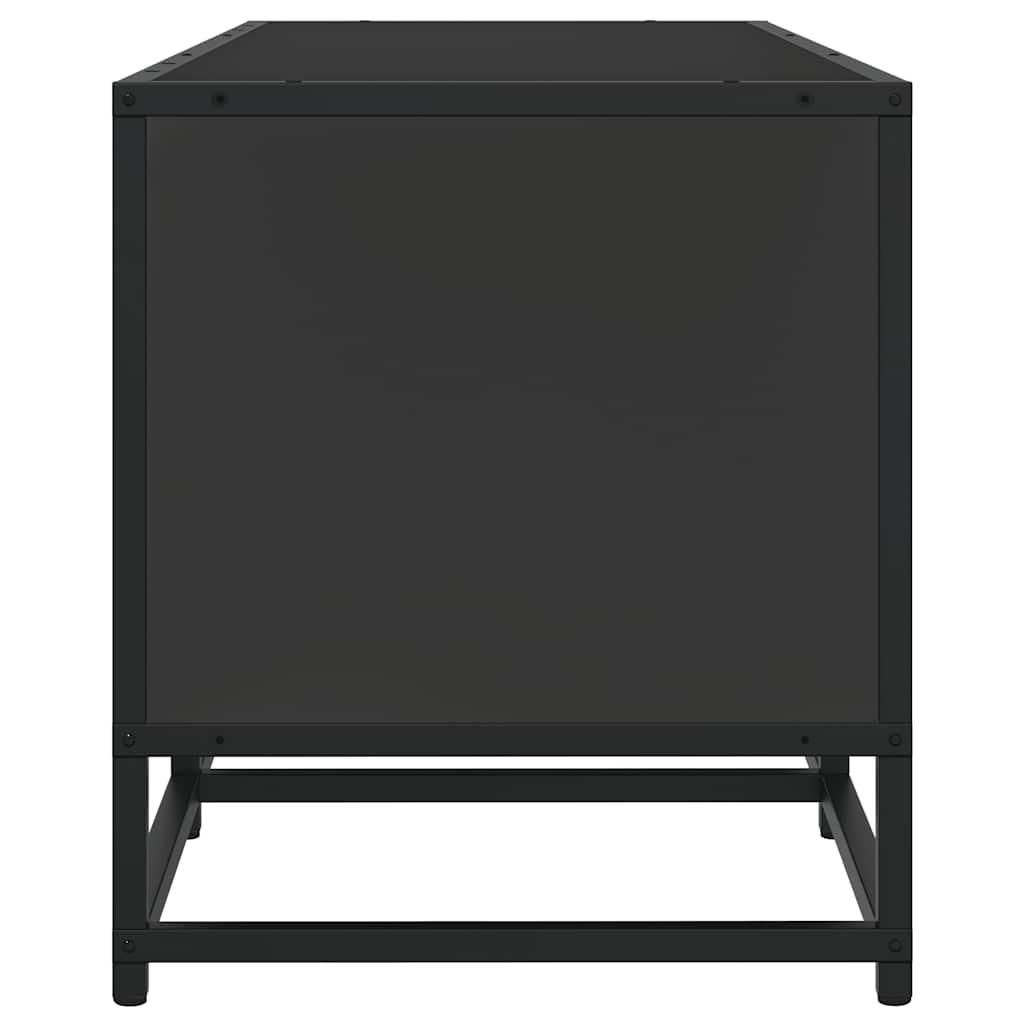 Industrial Wooden 63 Inch TV Tele Stand Unit Cabinet With 2 Doors & Open Storage