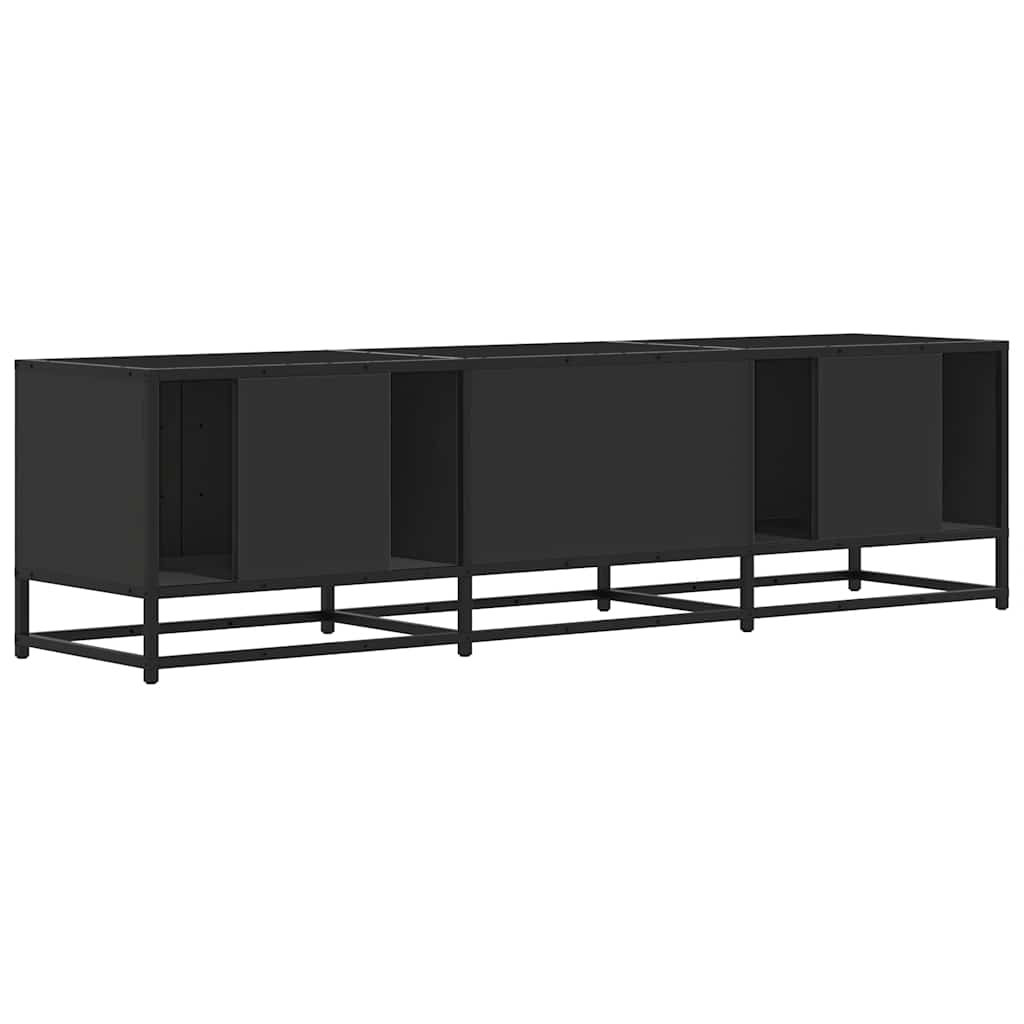 Industrial Wooden 63 Inch TV Tele Stand Unit Cabinet With 2 Doors & Open Storage