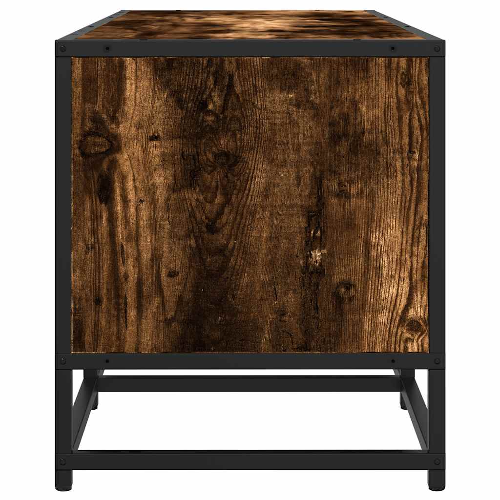 Industrial Wooden 63 Inch TV Tele Stand Unit Cabinet With 2 Doors & Open Storage