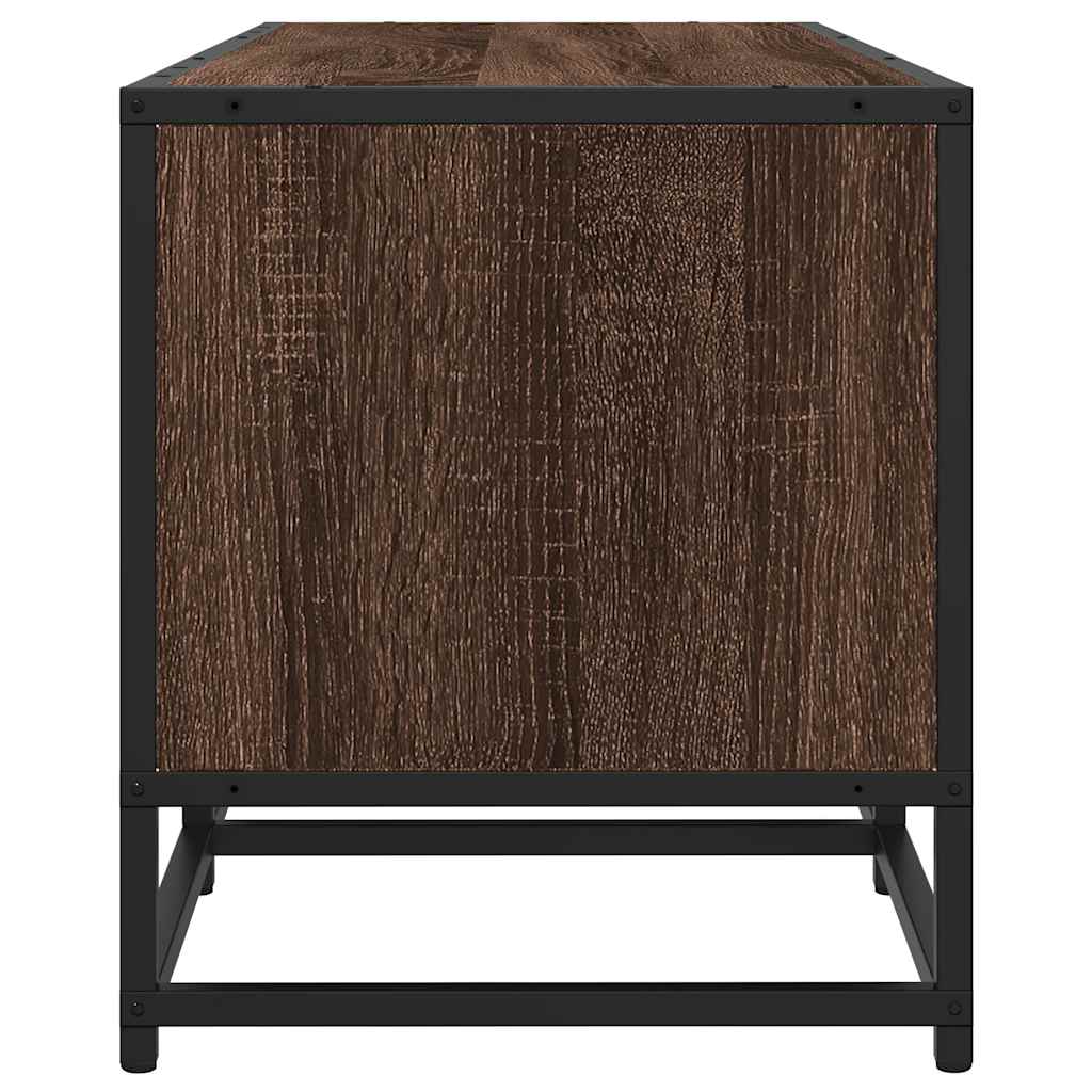 Industrial Wooden 63 Inch TV Tele Stand Unit Cabinet With 2 Doors & Open Storage