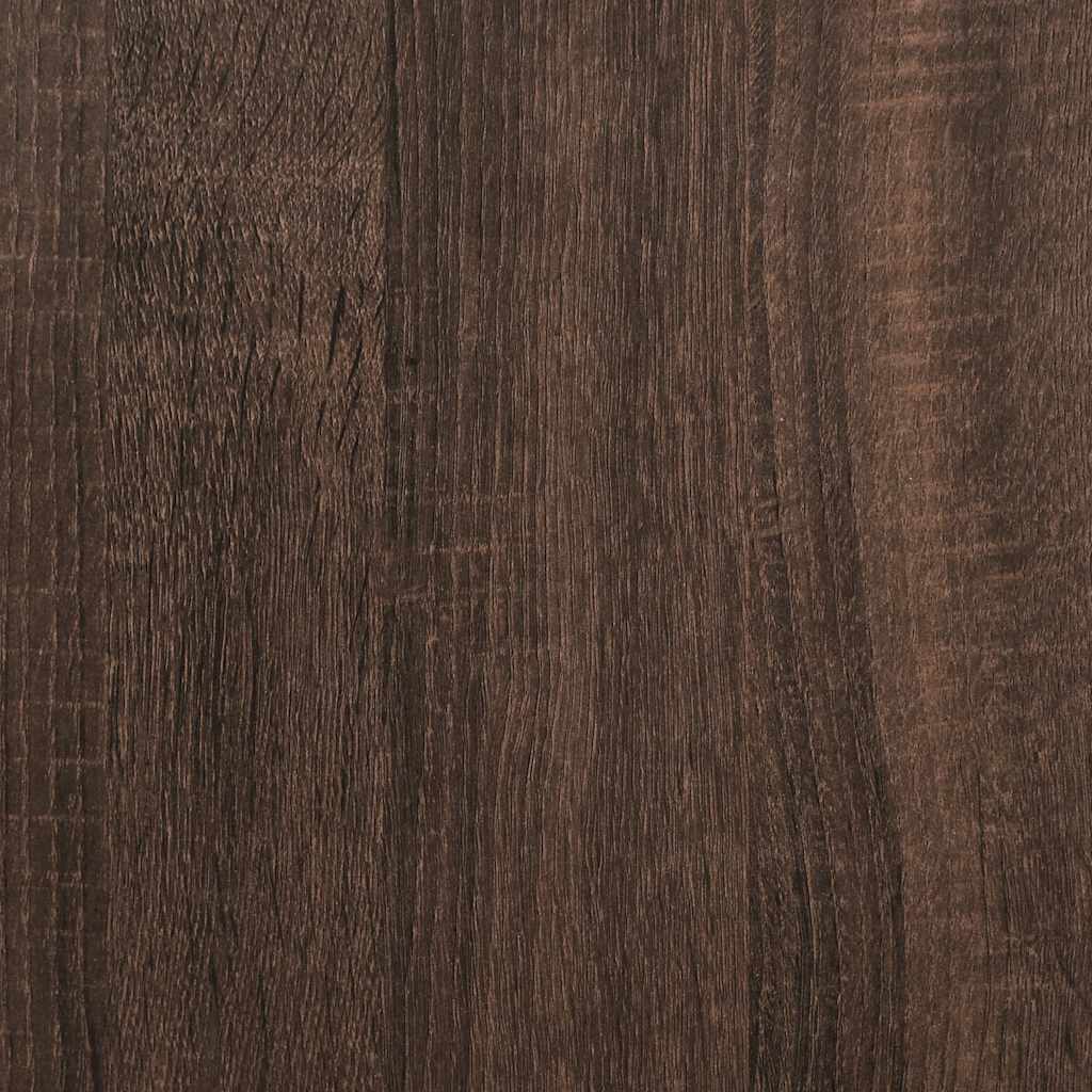 TV Cabinet Brown Oak 160x35x41 cm Engineered Wood and Metal