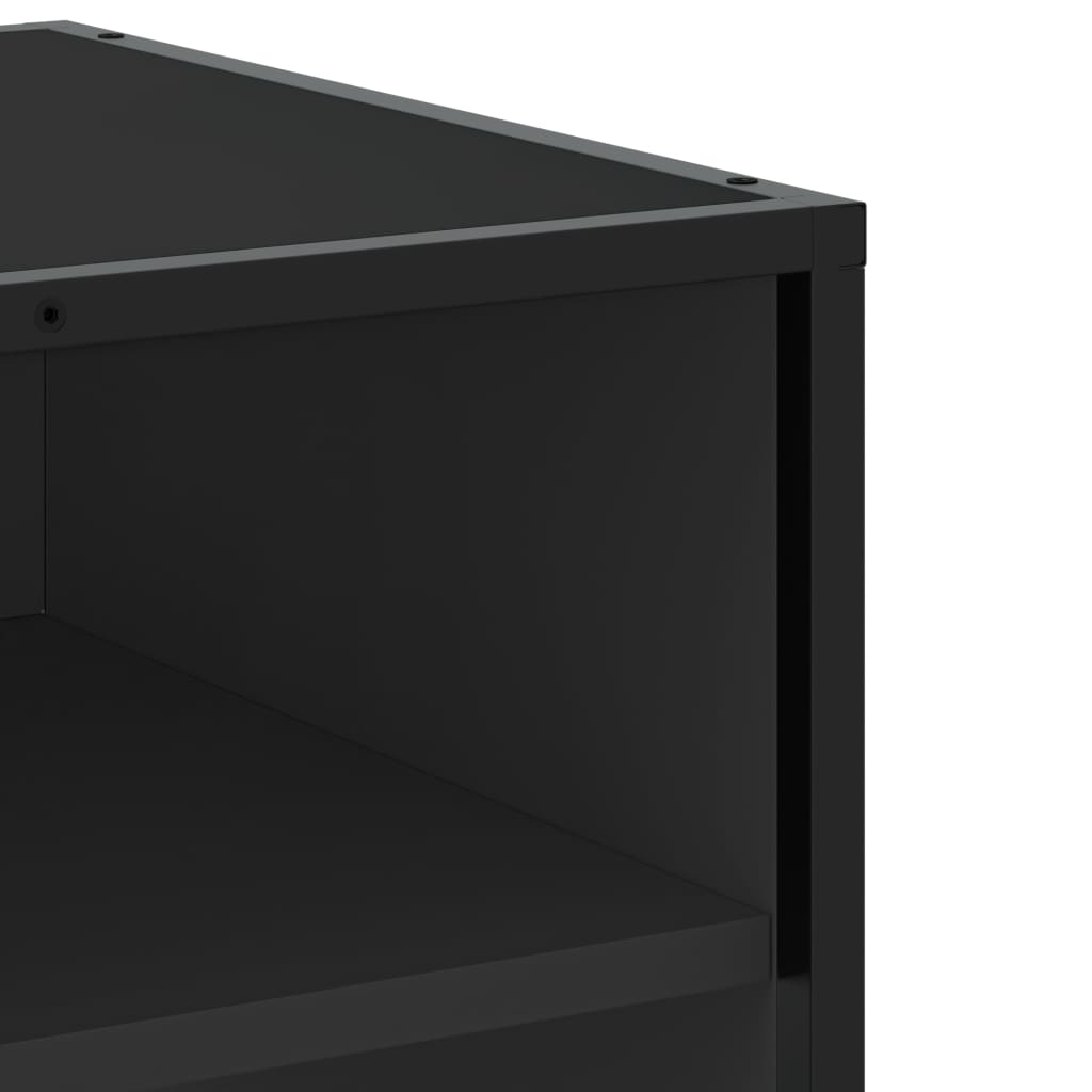 TV Cabinet Black 91x40x46 cm Engineered Wood and Metal