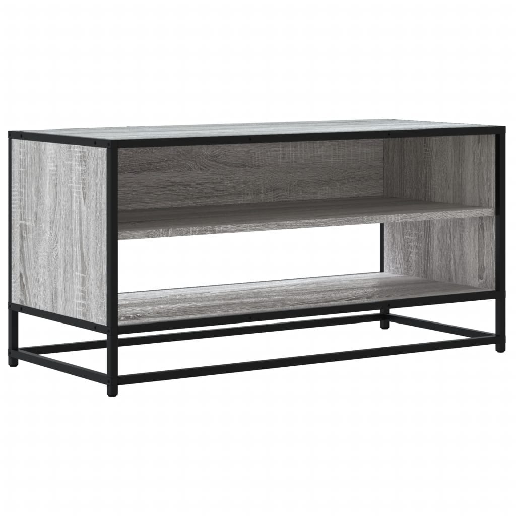TV Cabinet Grey Sonoma 91x40x46 cm Engineered Wood and Metal