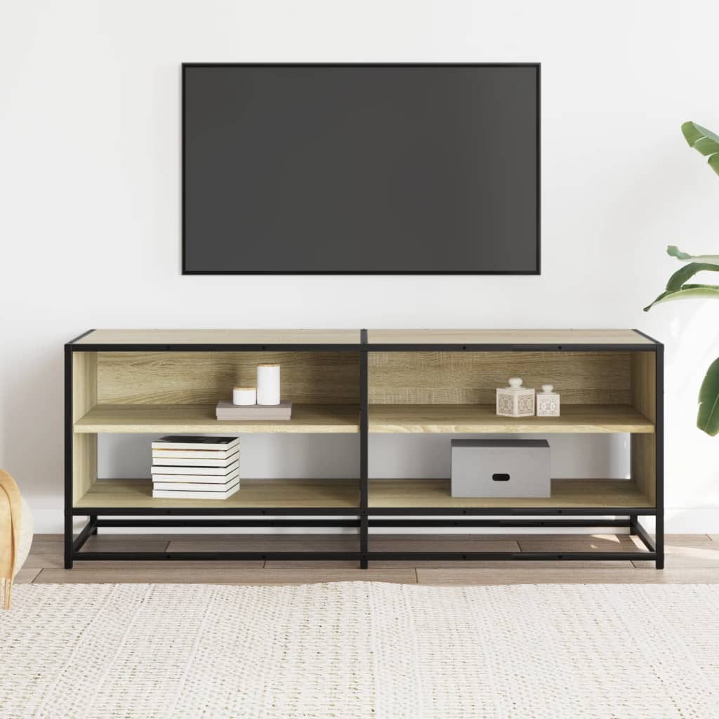 Industrial Wooden TV Tele Stand Cabinet Home Entertainment Media Unit Wood