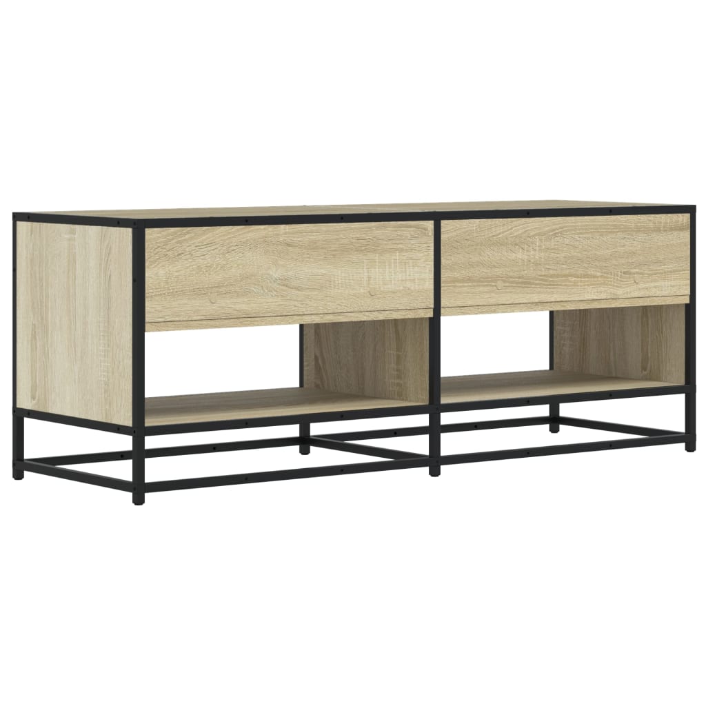 Industrial Wooden TV Tele Stand Cabinet Home Entertainment Media Unit Wood
