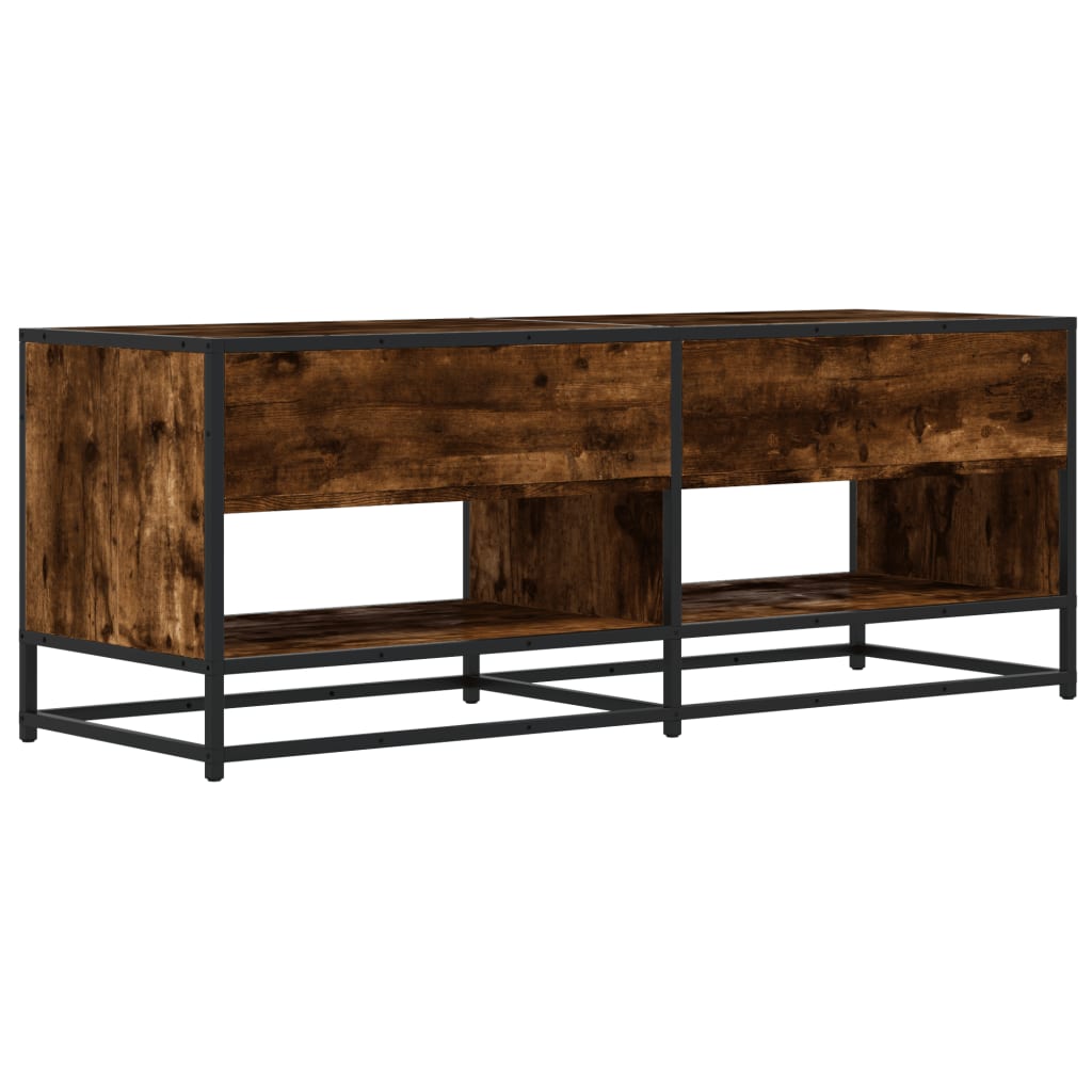 Industrial Wooden TV Tele Stand Cabinet Home Entertainment Media Unit Wood