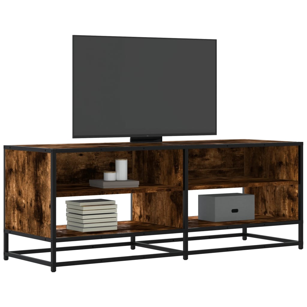 Industrial Wooden TV Tele Stand Cabinet Home Entertainment Media Unit Wood