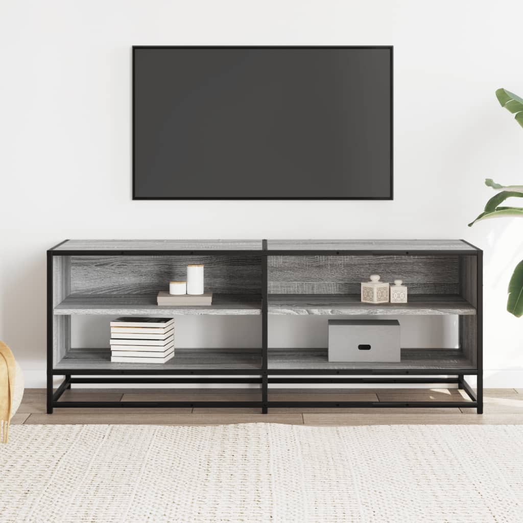 Industrial Wooden TV Tele Stand Cabinet Home Entertainment Media Unit Wood