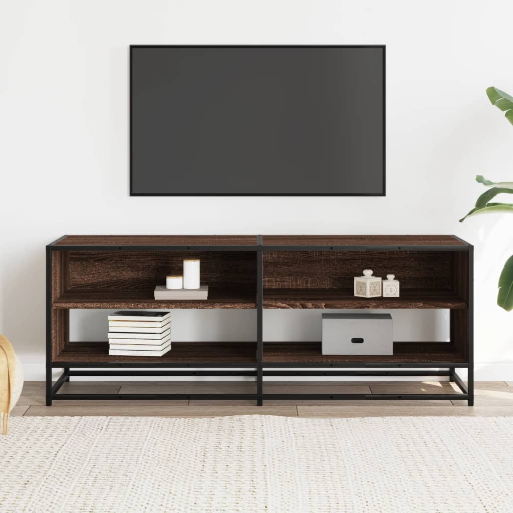 Industrial Wooden TV Tele Stand Cabinet Home Entertainment Media Unit Wood