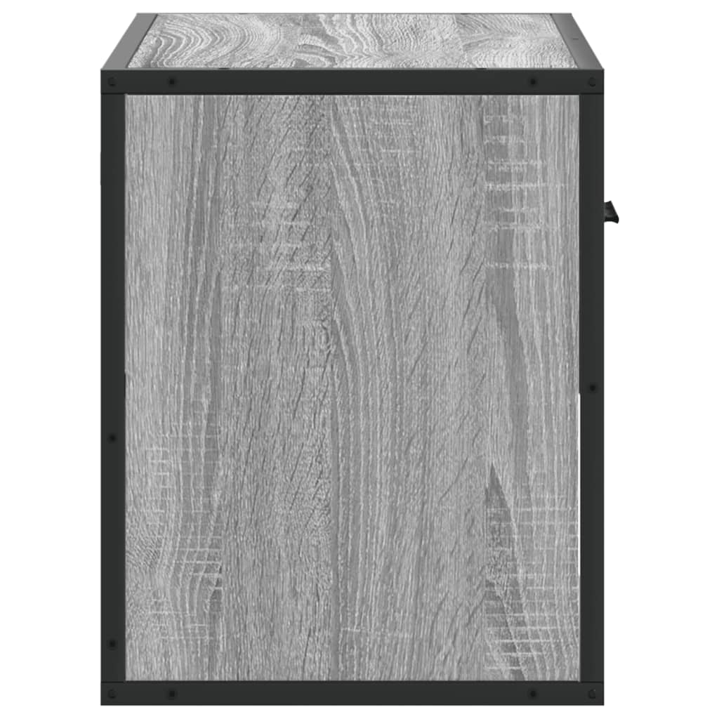 TV Cabinet Grey Sonoma 60x31x39.5 cm Engineered Wood and Metal