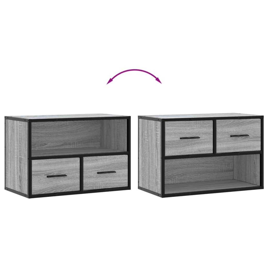 TV Cabinet Grey Sonoma 60x31x39.5 cm Engineered Wood and Metal