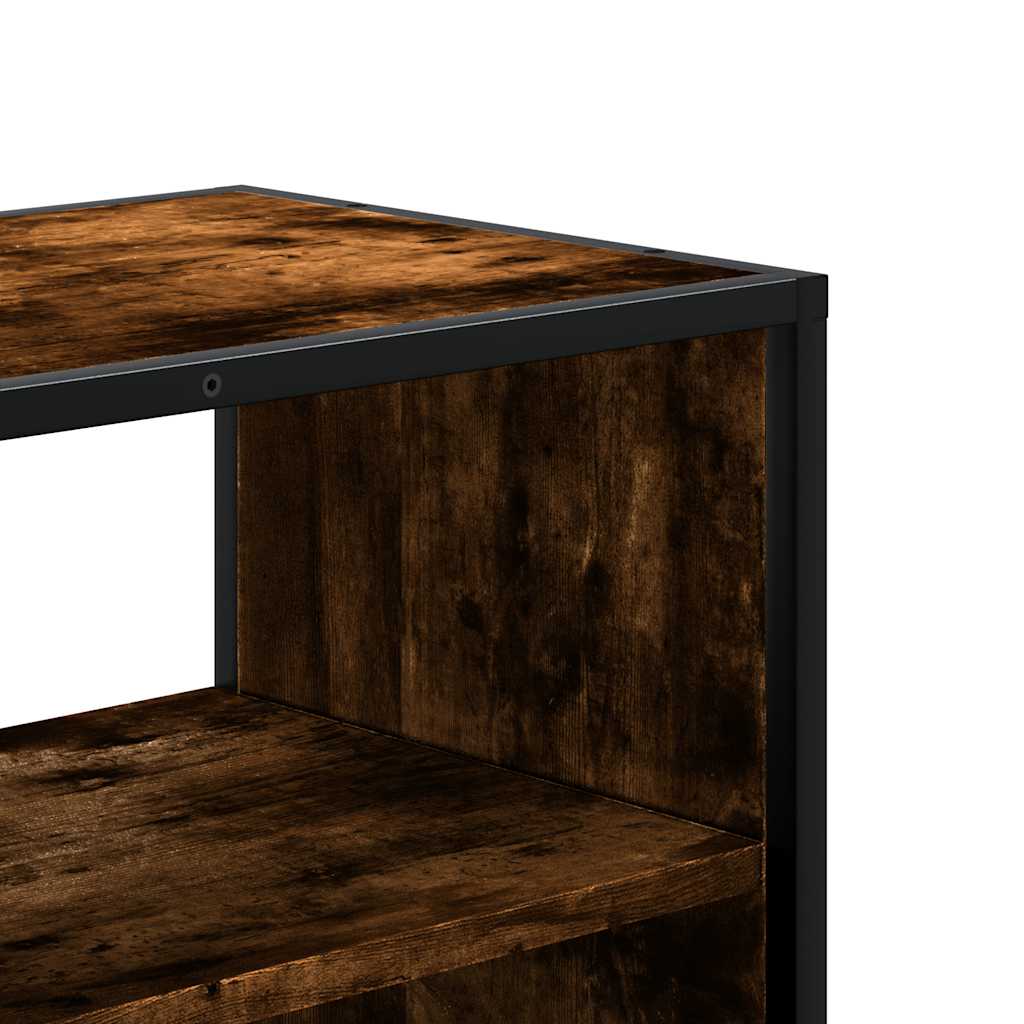 TV Cabinet Smoked Oak 60x31x39.5 cm Engineered Wood and Metal
