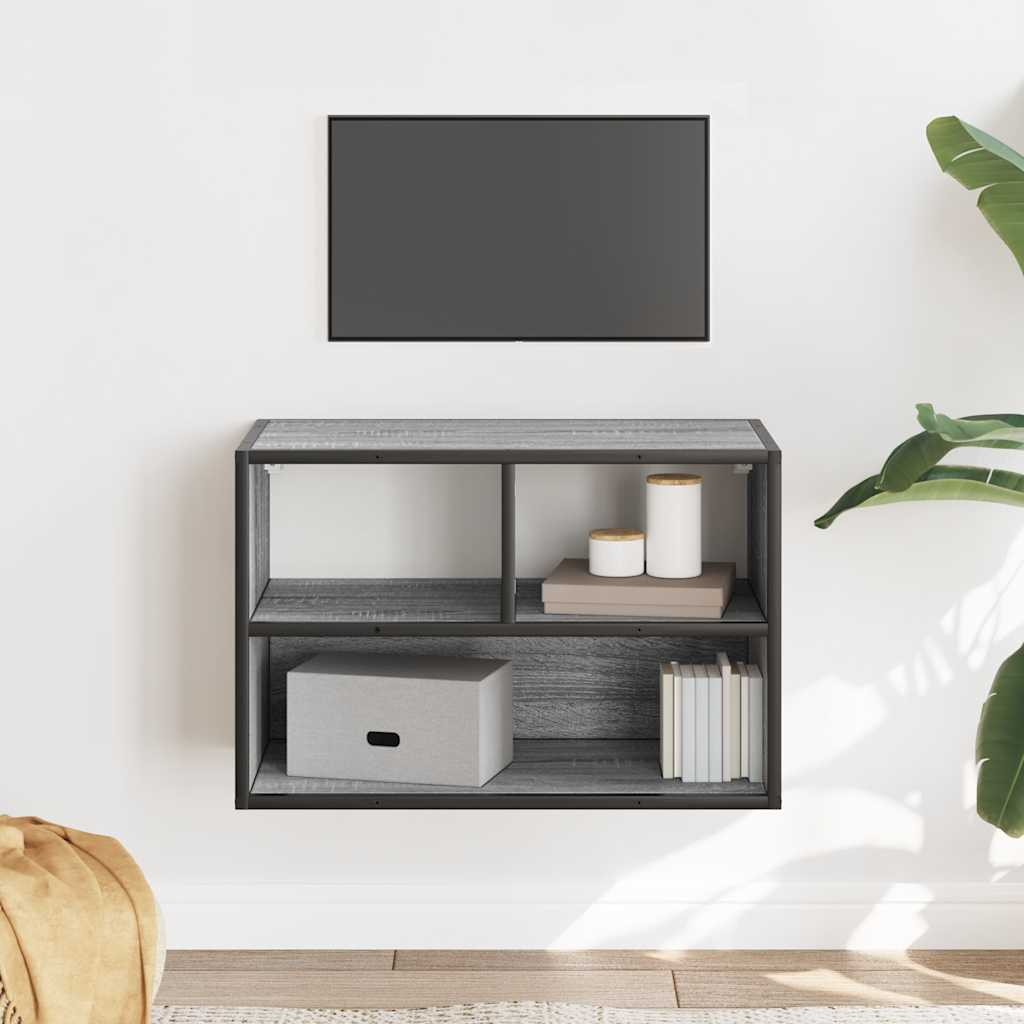 TV Cabinet Grey Sonoma 60x31x39.5 cm Engineered Wood and Metal