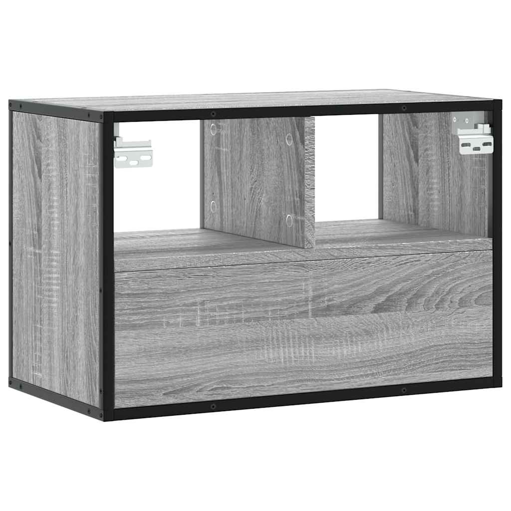 TV Cabinet Grey Sonoma 60x31x39.5 cm Engineered Wood and Metal