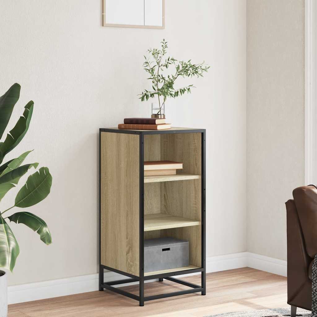 Sideboard Sonoma Oak 35.5x35x76 cm Engineered Wood and Metal