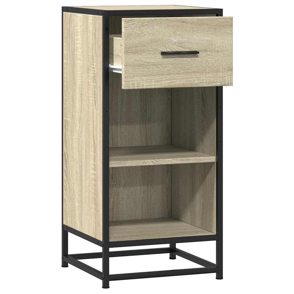 Sideboard Sonoma Oak 35.5x35x76 cm Engineered Wood and Metal