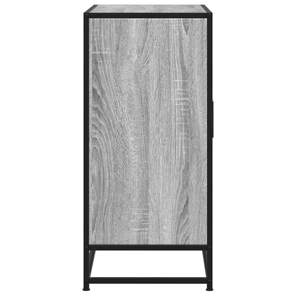 Sideboard Grey Sonoma 68x35x76 cm Engineered Wood and Metal