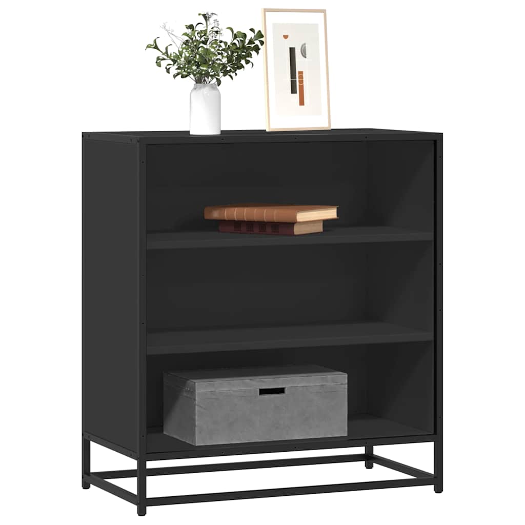 Sideboard Black 68x35x76 cm Engineered Wood and Metal