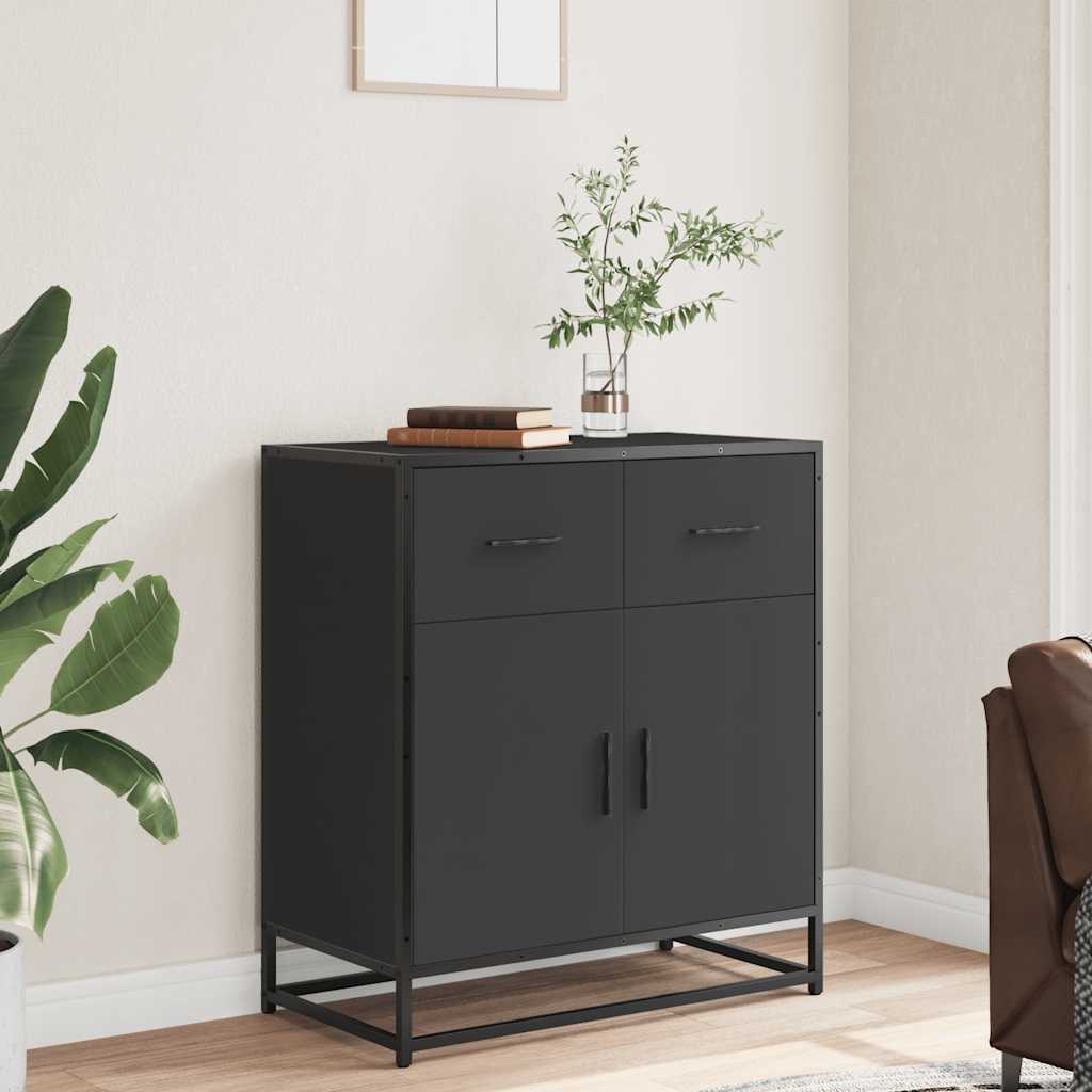 Modern Wooden Sideboard Storage Cabinet Unit With 2 Doors & 2 Drawers Wood