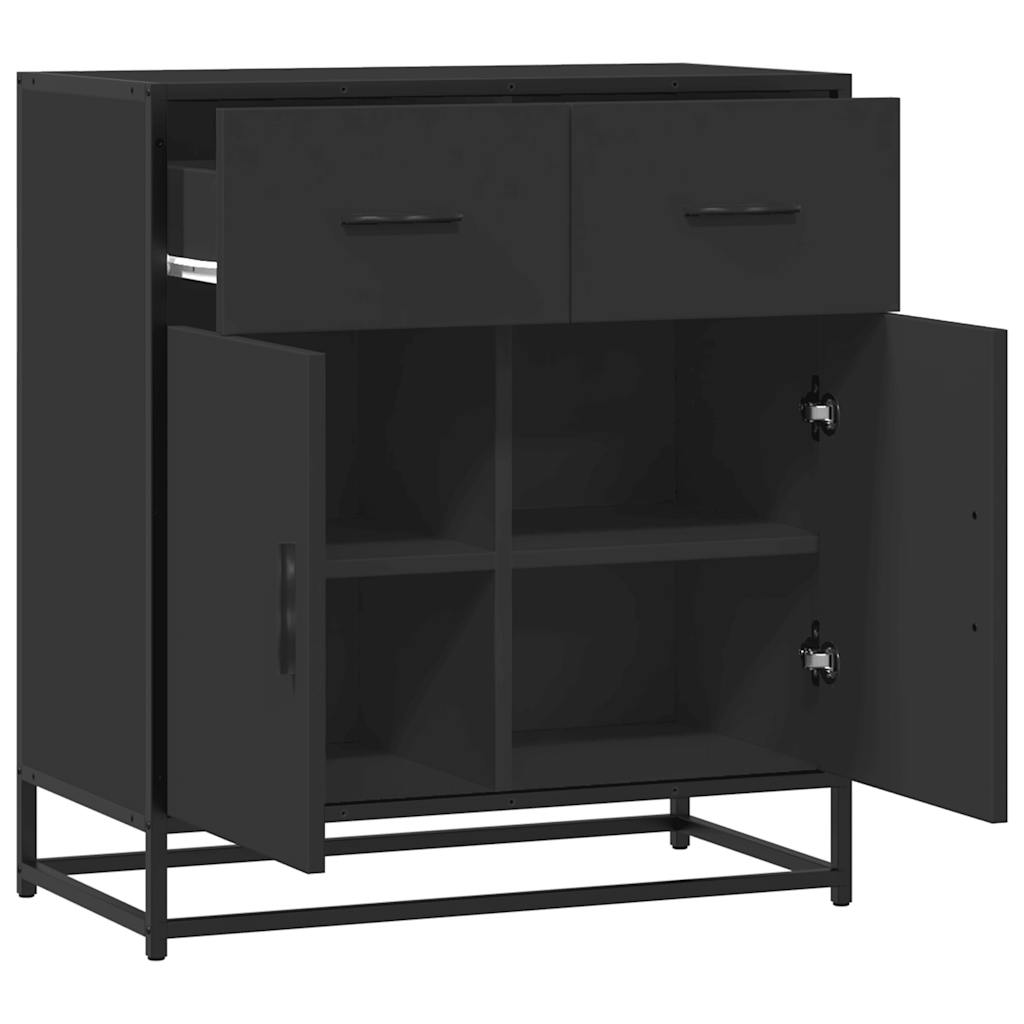 Modern Wooden Sideboard Storage Cabinet Unit With 2 Doors & 2 Drawers Wood