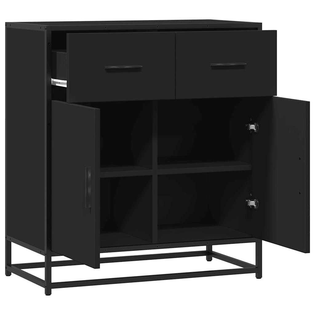 Modern Wooden Sideboard Storage Cabinet Unit With 2 Doors & 2 Drawers Wood