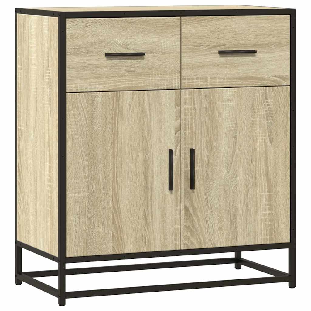 Modern Wooden Sideboard Storage Cabinet Unit With 2 Doors & 2 Drawers Wood